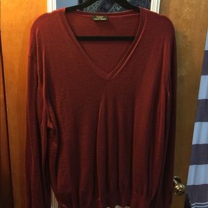 Bergdorf Goodman Red Cashmere Sweater